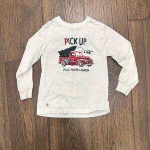Polo by Ralph Lauren Kids Long Sleeve Shirt with Red Truck Graphic